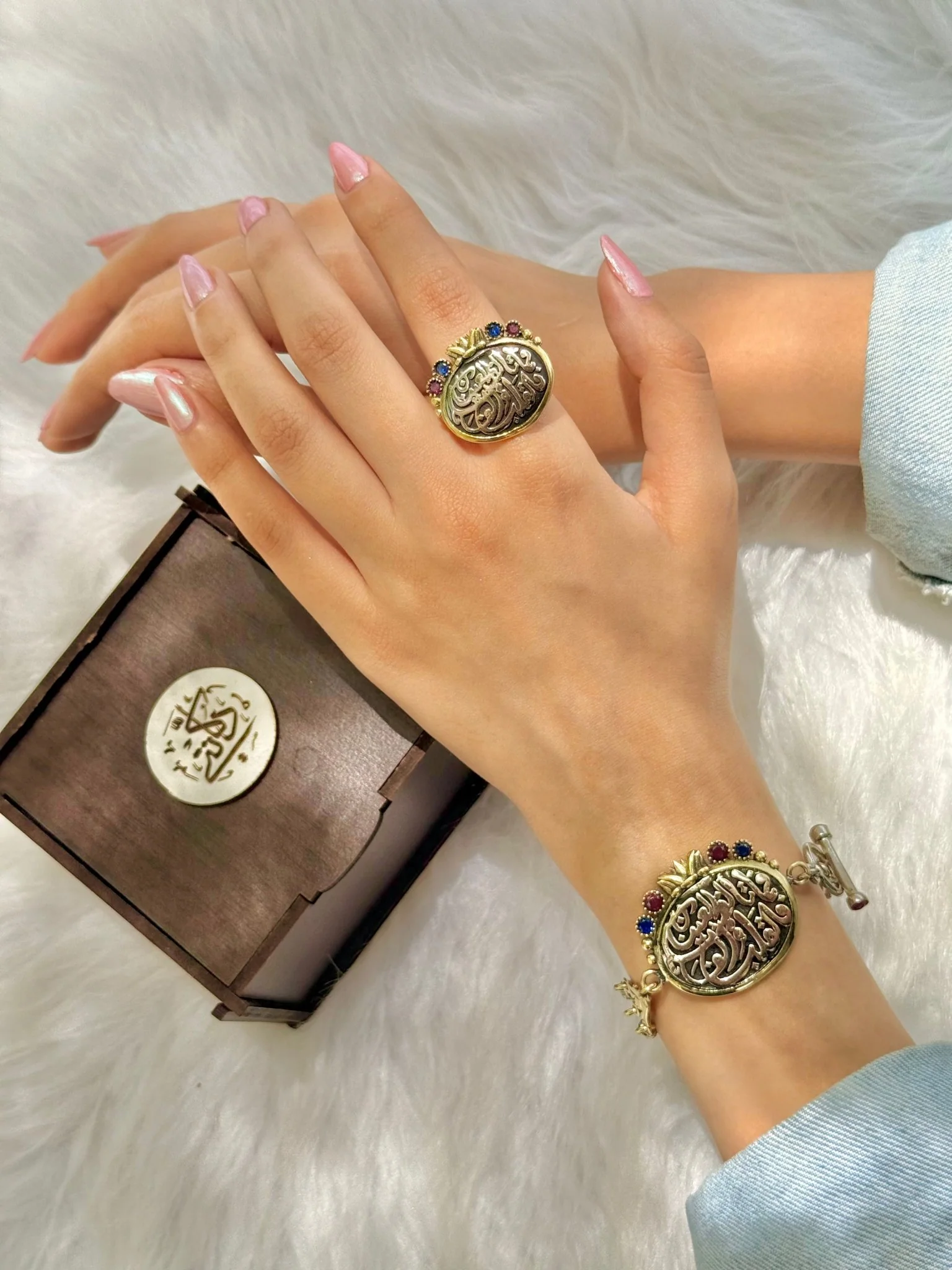 Silver-Plated Arabic Calligraphy Charm Set – Ramadan Meaningful & Elegant Gift - Image 10