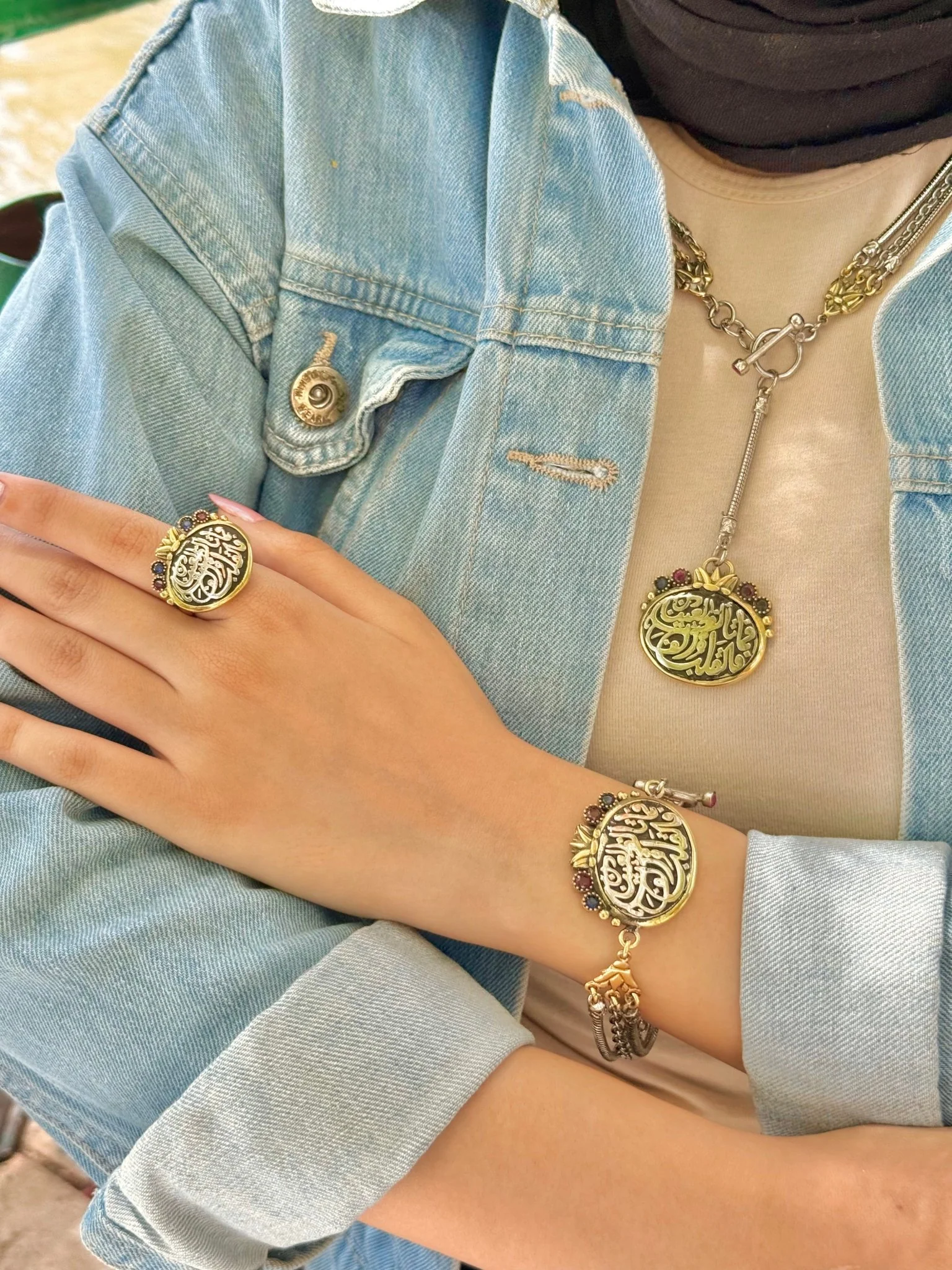 Silver-Plated Arabic Calligraphy Charm Set – Ramadan Meaningful & Elegant Gift - Image 7