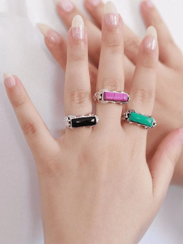 Cinder Ring Set - Silver Plated