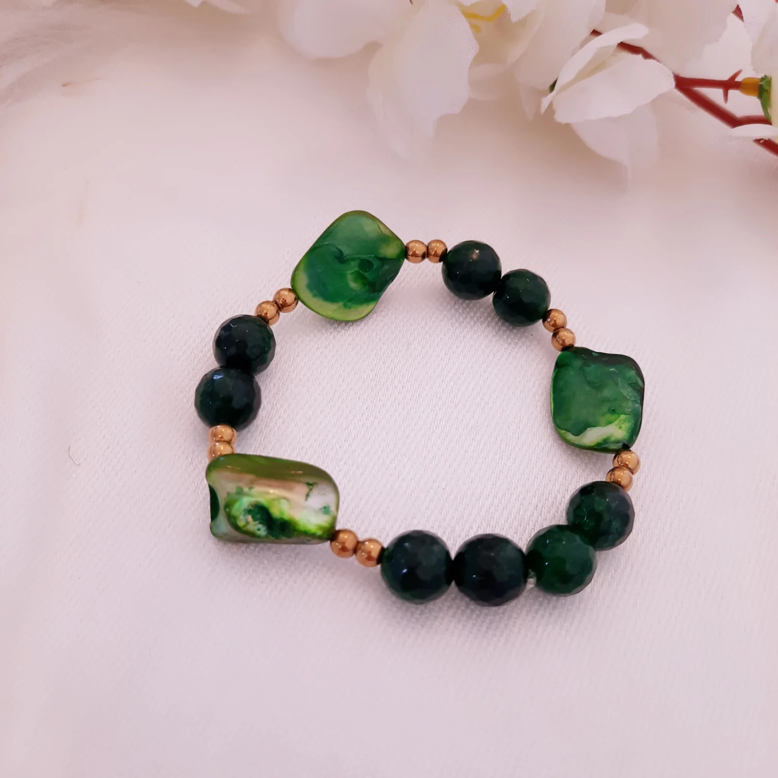 Green Agate Stones Set - Image 2