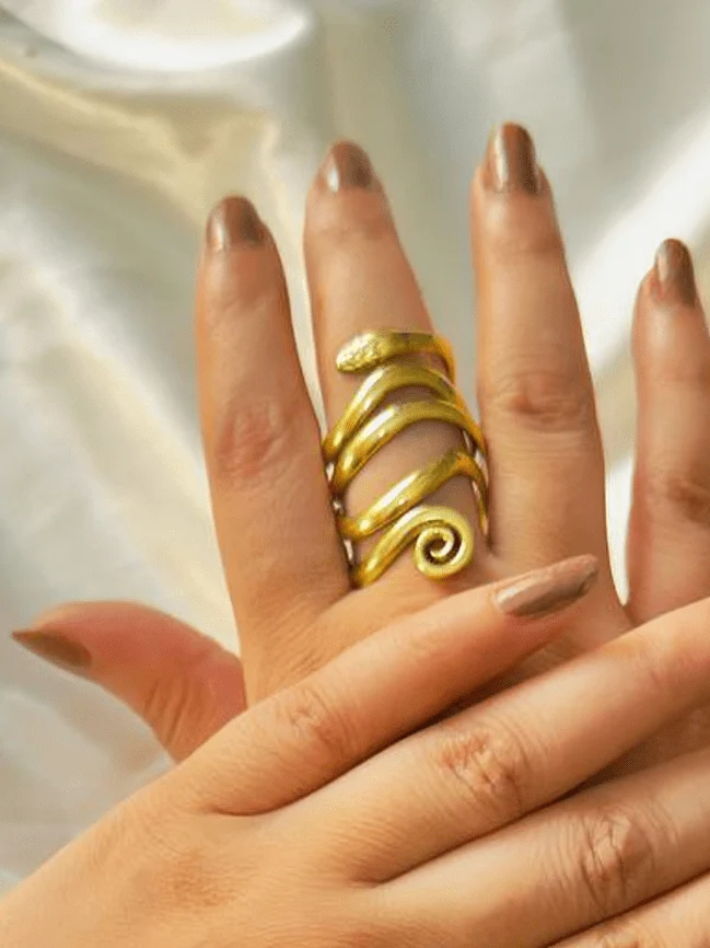 Nahla Ring - Copper & Silver Plated - Image 4
