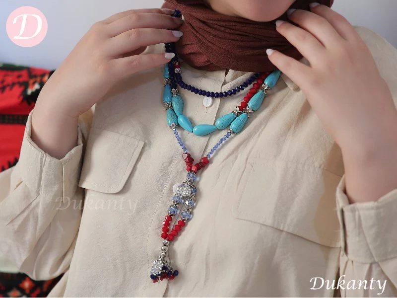 Asian Necklace - Silver Plated - Image 2