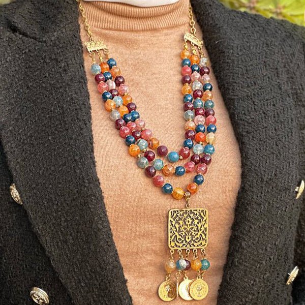 Nevo Agate Set - Gold Plated - Image 2