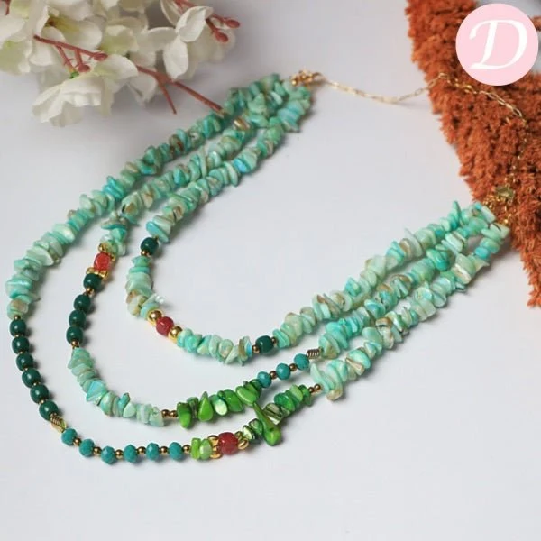 Verde Necklace - Agate and Seashell - Image 2