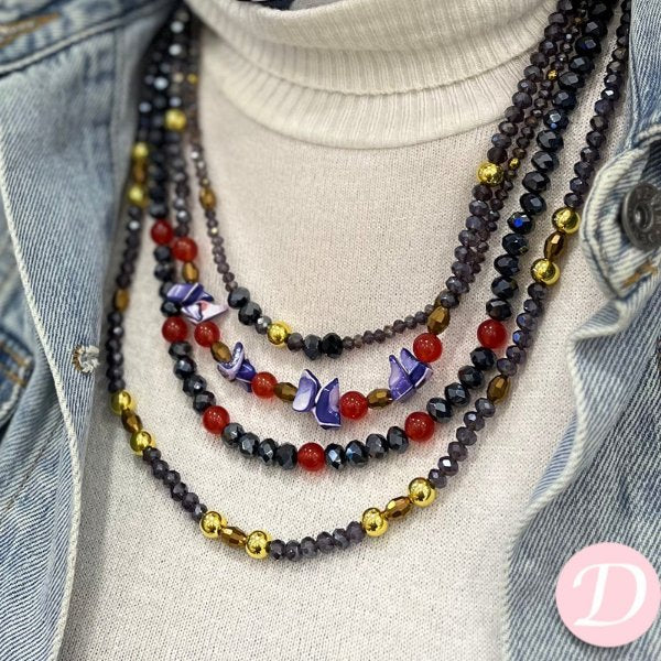 Hermosa Crystal Necklace - Agate and Crystal - Image 2
