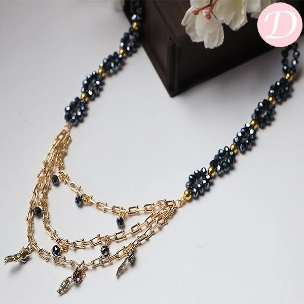 Elegante Necklace - Crystal and Hematite - Image 2
