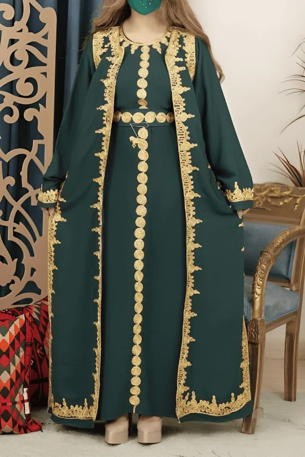 Hamsa Kaftan - Crepe - Image 3