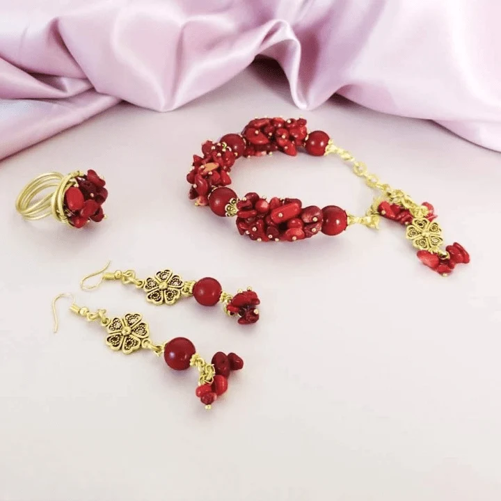 Dalida Set - Natural Agate Stones - Image 2