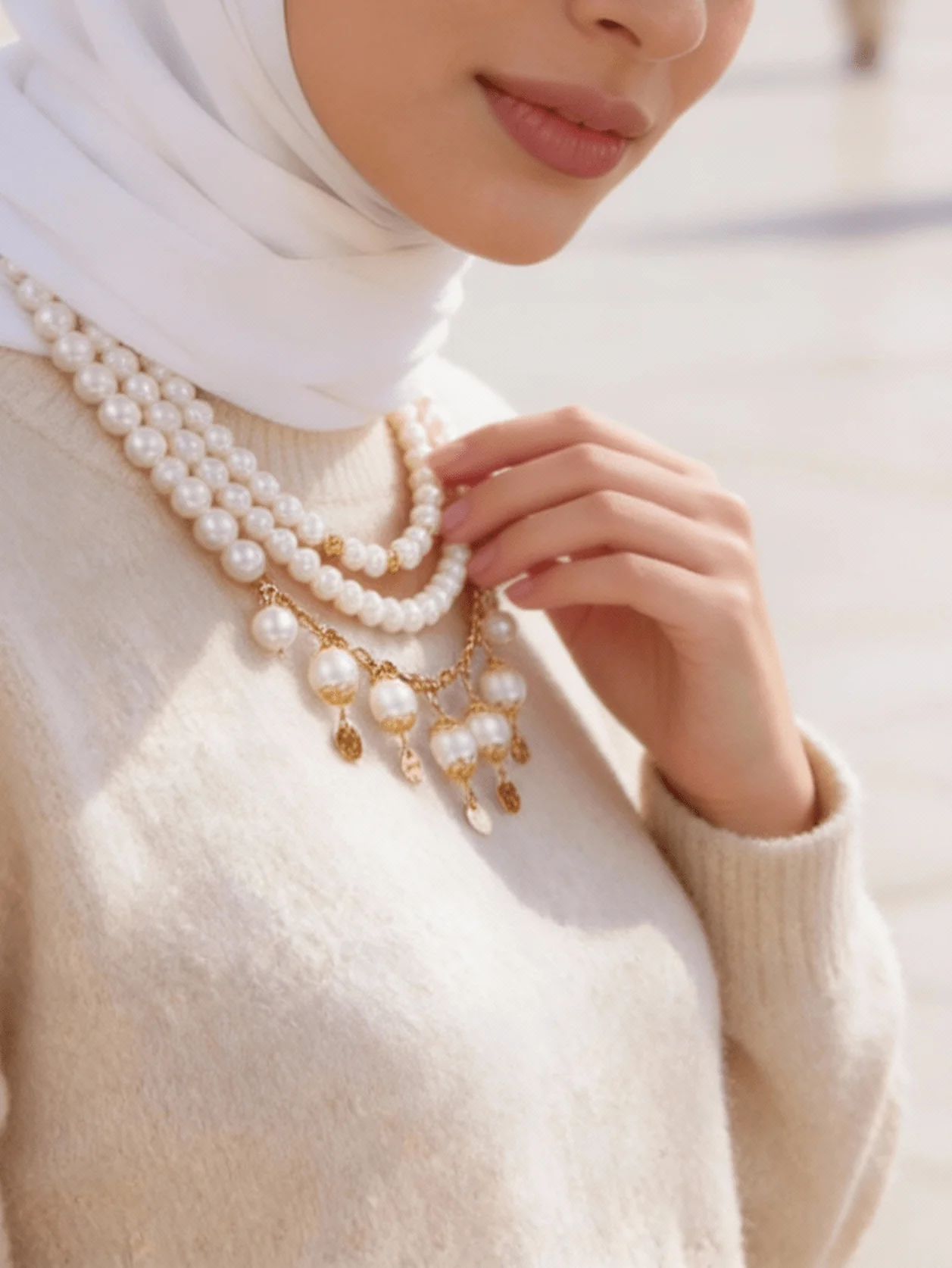Delicate White Necklace - Mallorca Pearls - Image 4
