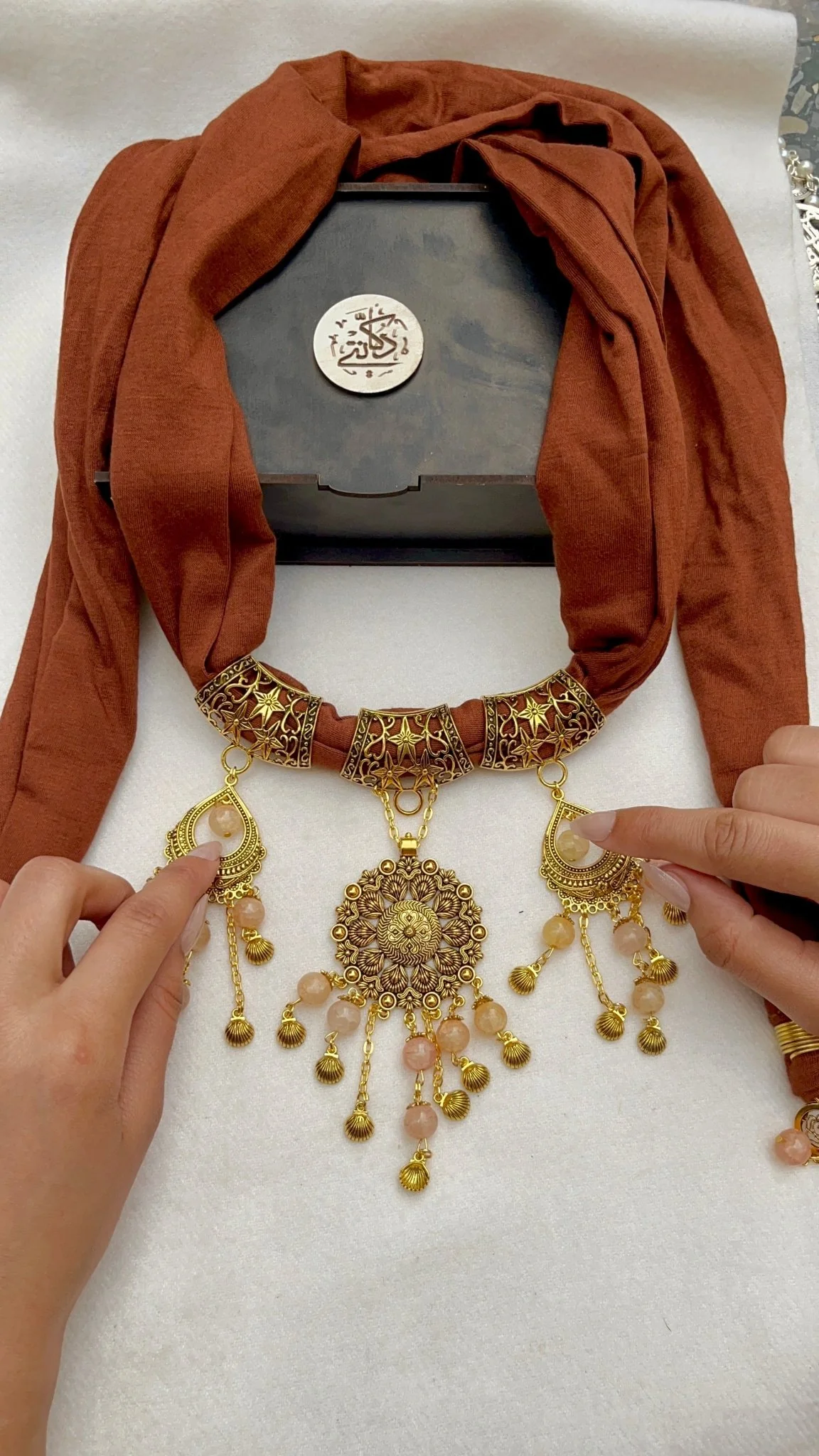 Desert Glow Necklace Scarf - Cotton - Image 5