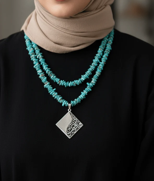 Doaa Necklace - Silver Plated - Image 3