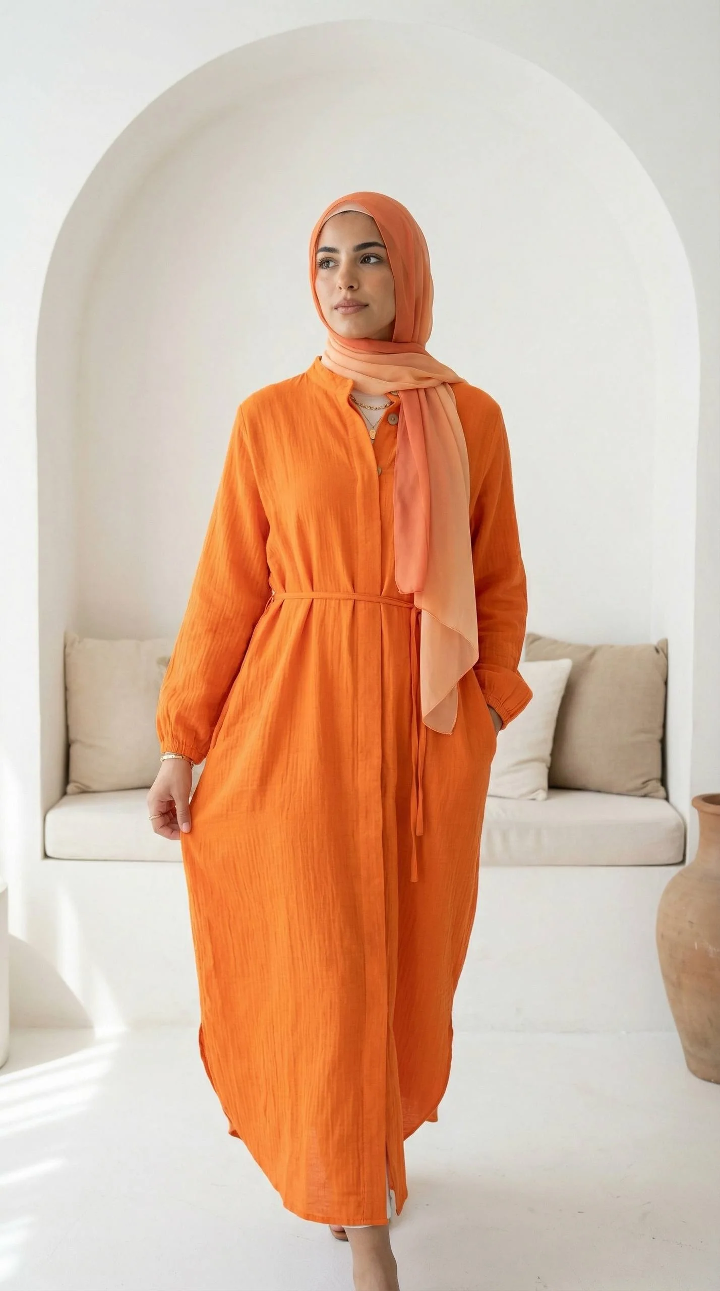 Effortless Chic Dress - Crinkle Linen - Image 3