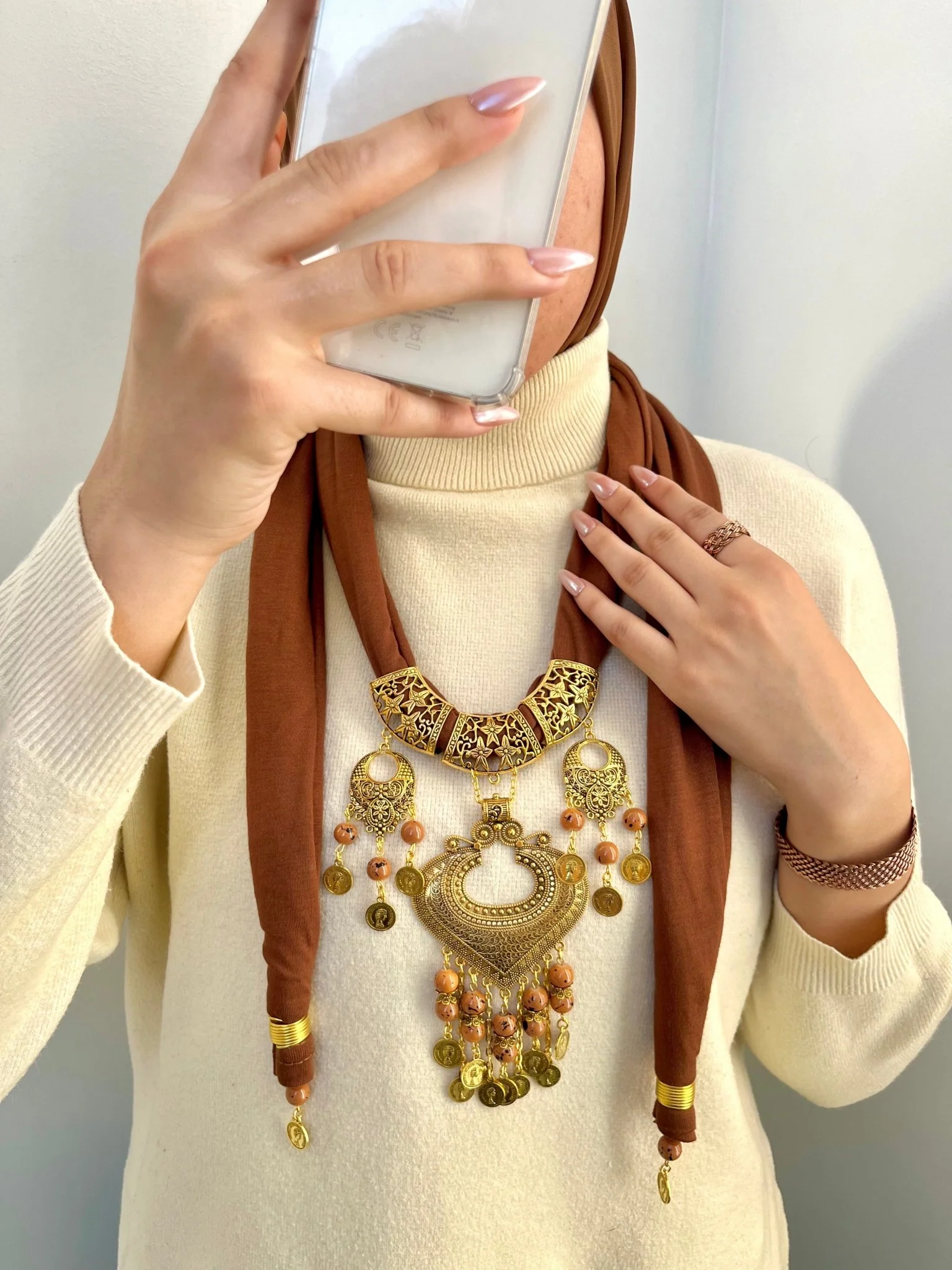 Eileen Necklace Scarf - Cotton - Image 2