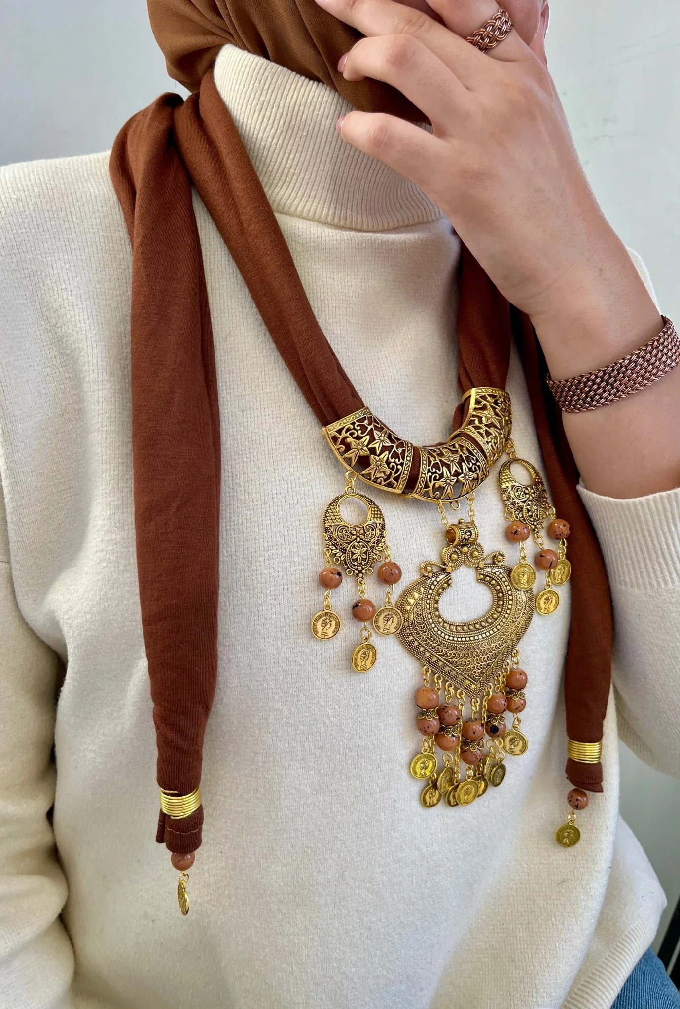 Eileen Necklace Scarf - Cotton - Image 3