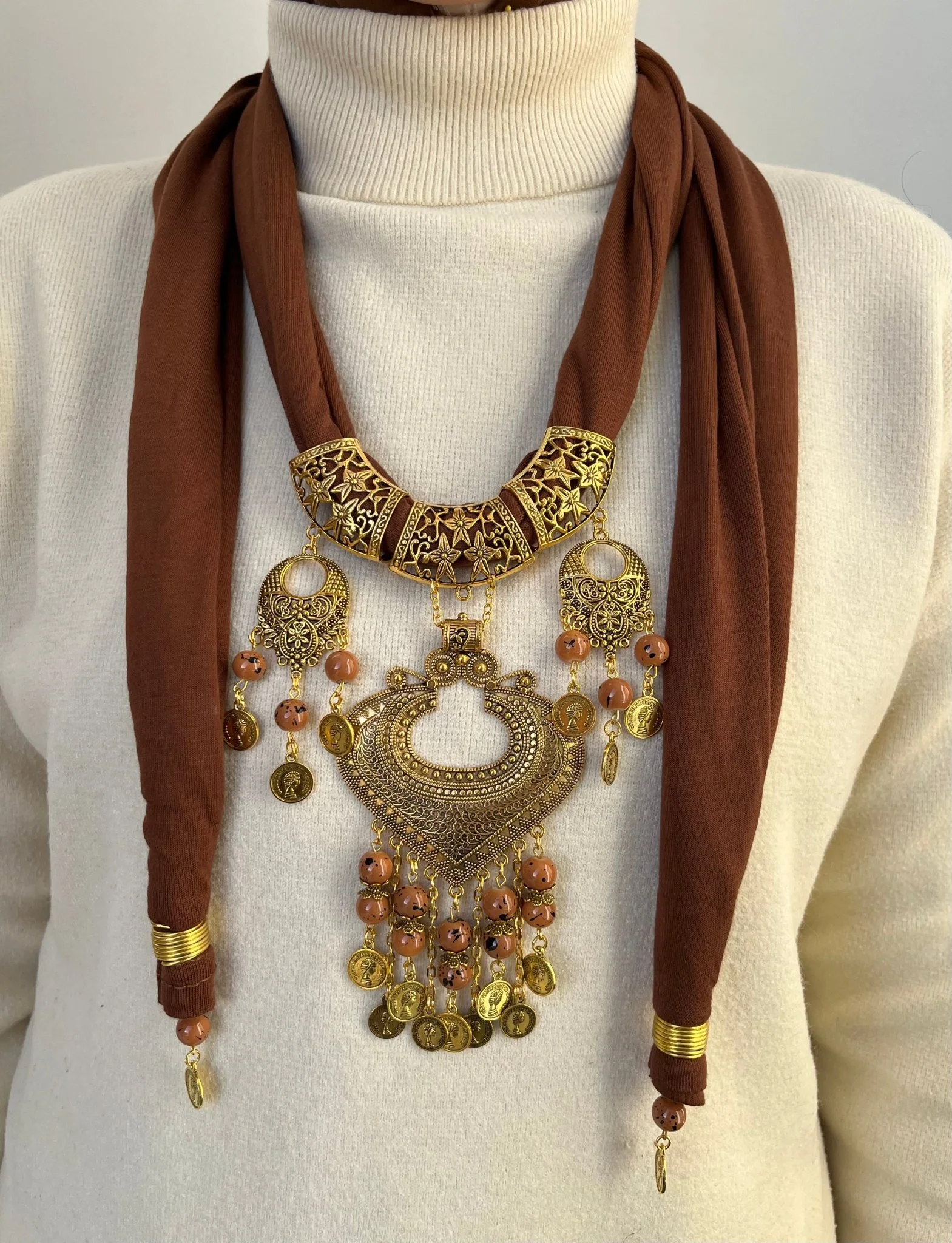 Eileen Necklace Scarf - Cotton - Image 5