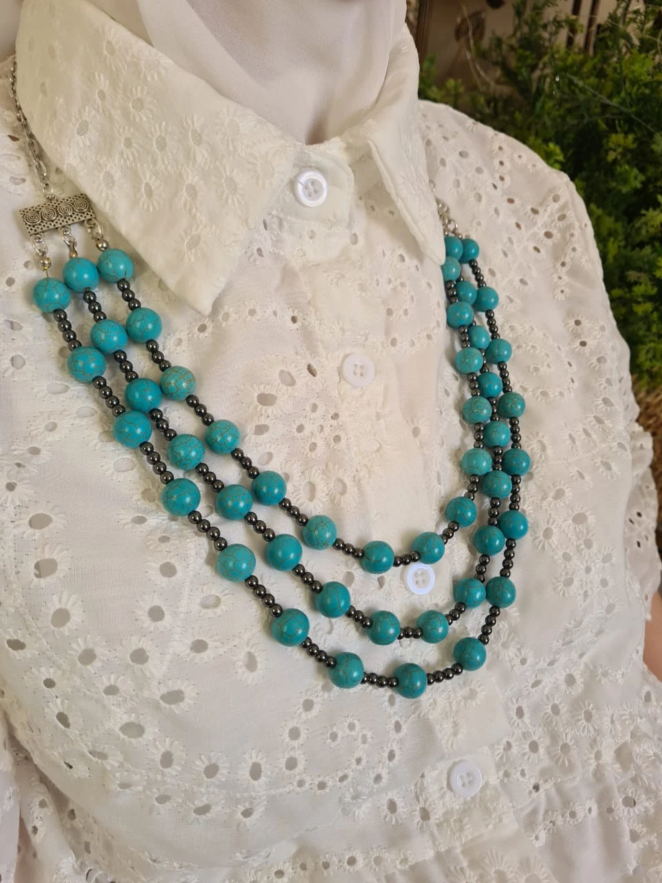 Elegant Necklace - Turquoise Stones - Image 6