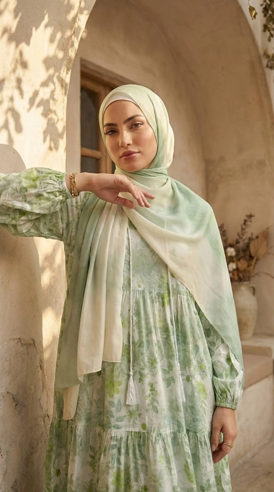 Elite Elegance Cotton Dress - Image 9