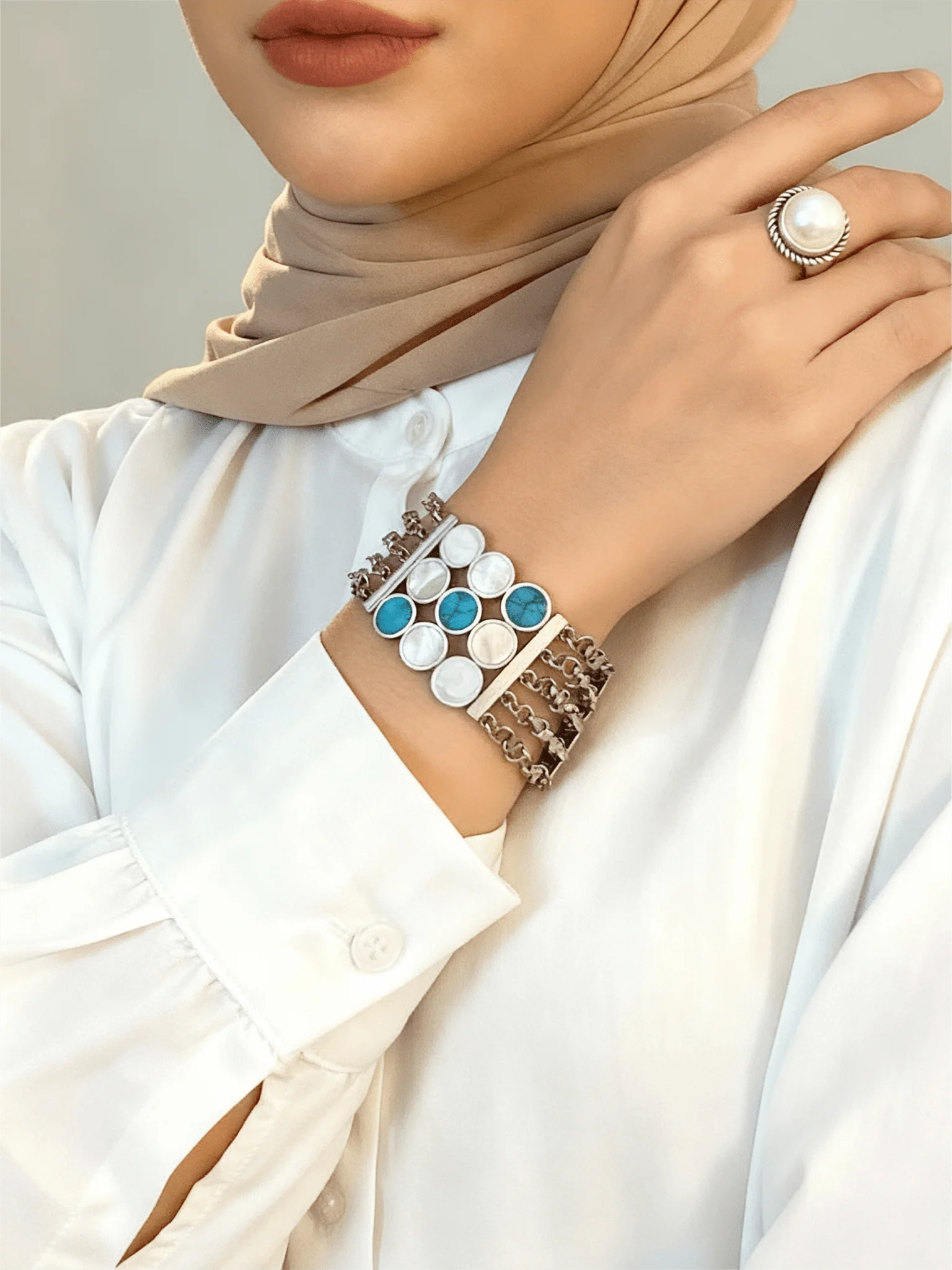 Eman Turquoise Set - Silver Plated - Image 7