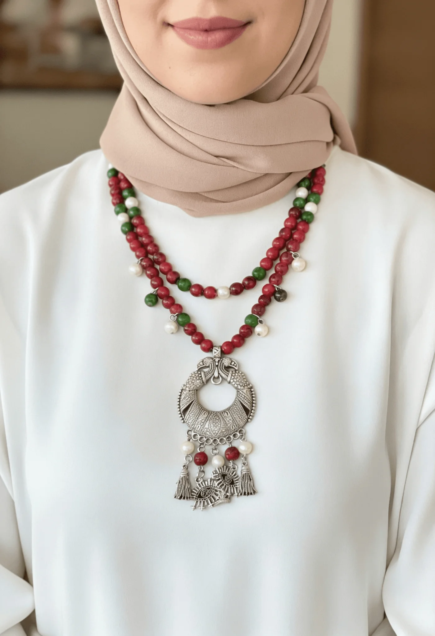 Esraa Necklace - Agate Stones