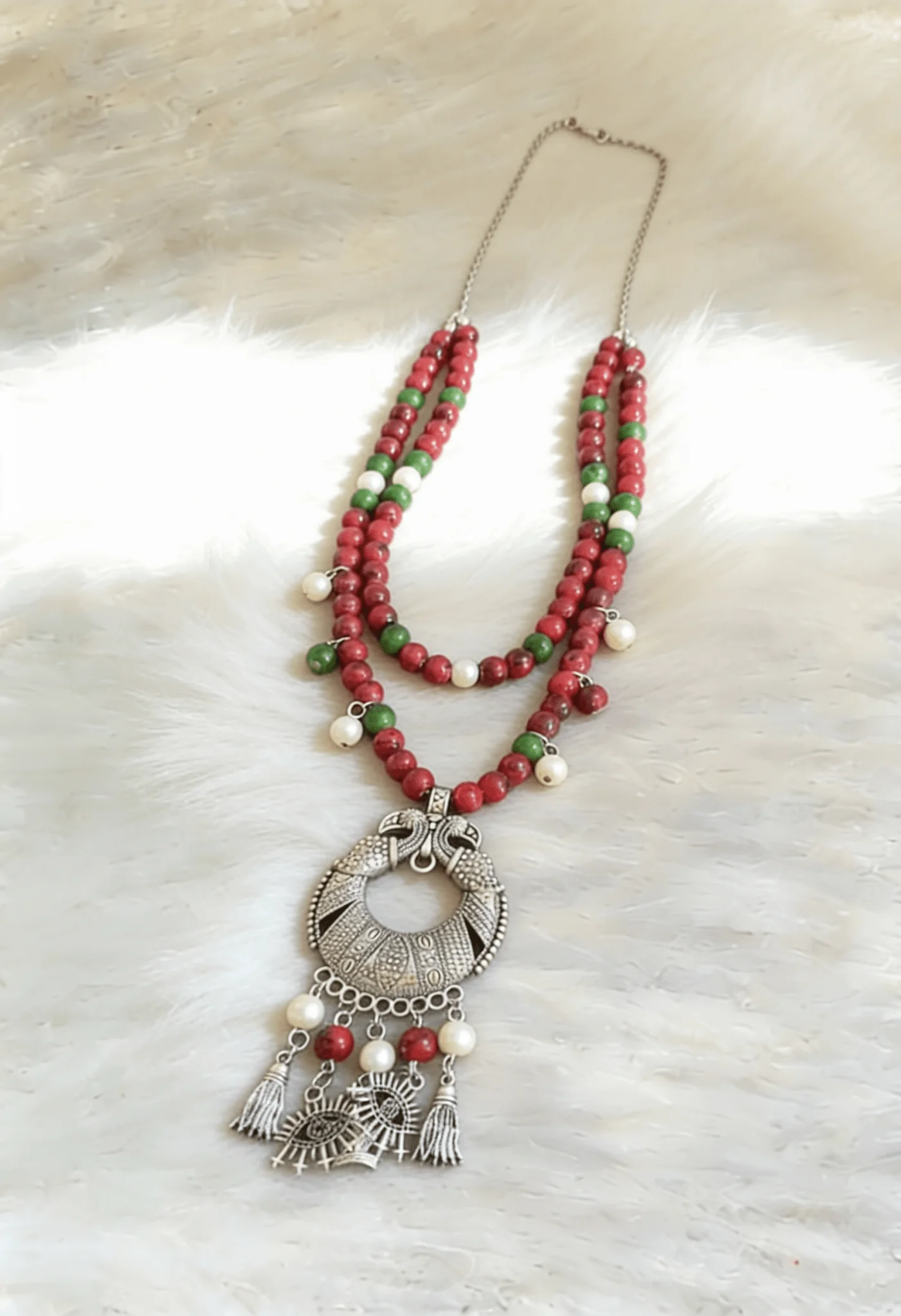 Esraa Necklace - Agate Stones - Image 2