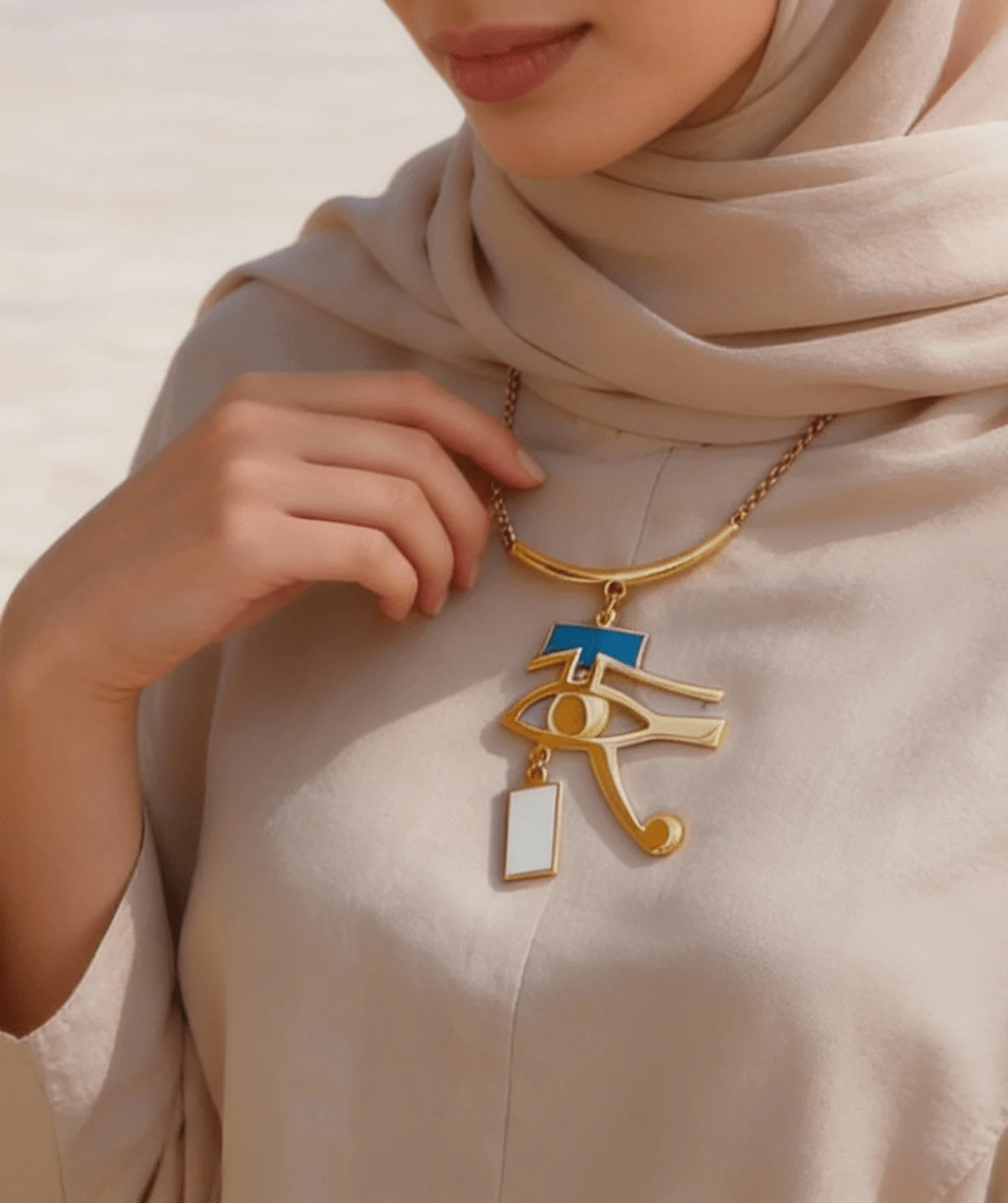 Eye of Horus Necklace - Gold Plated - Image 4