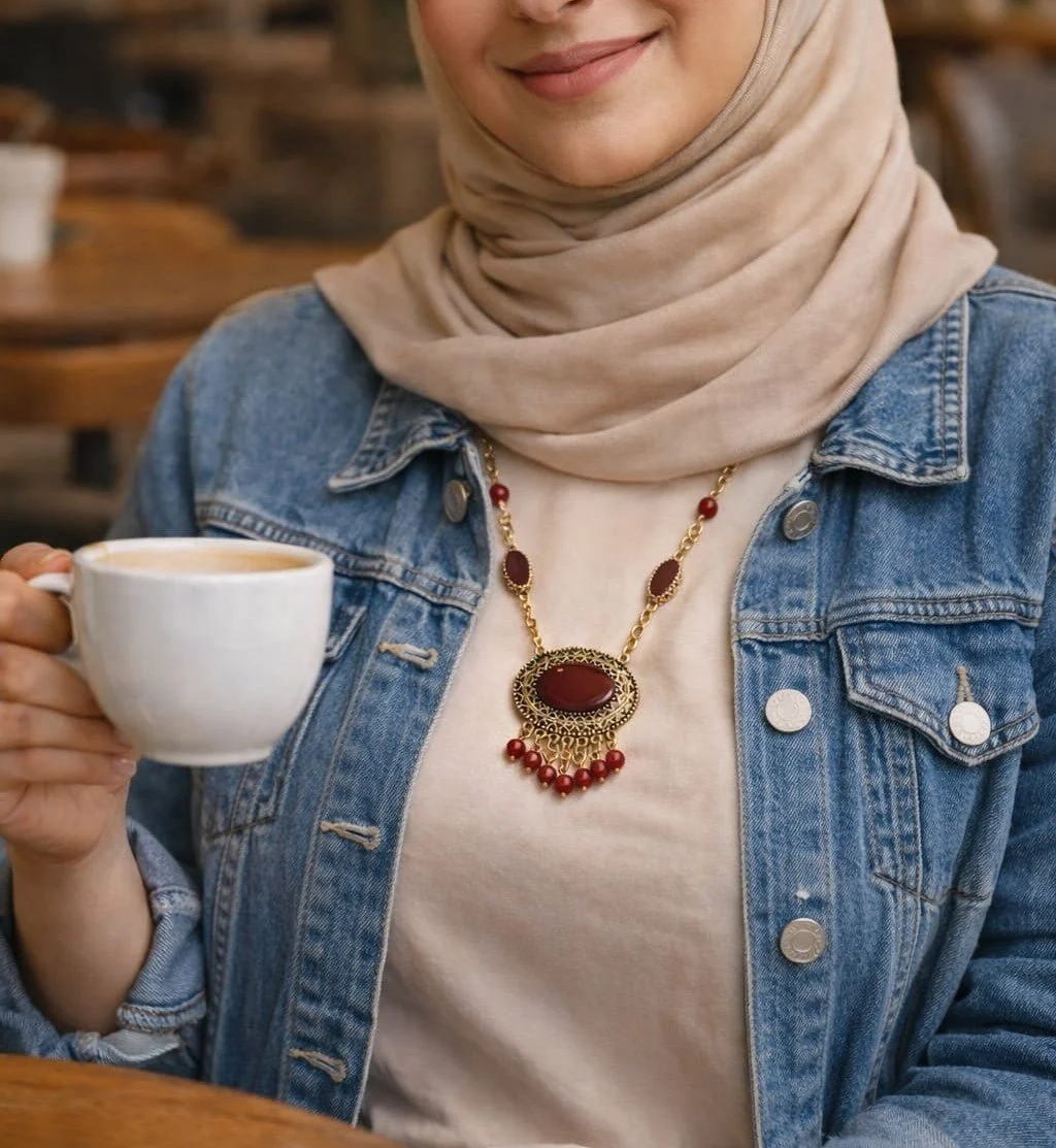 Fahria Necklace - Copper - Image 9