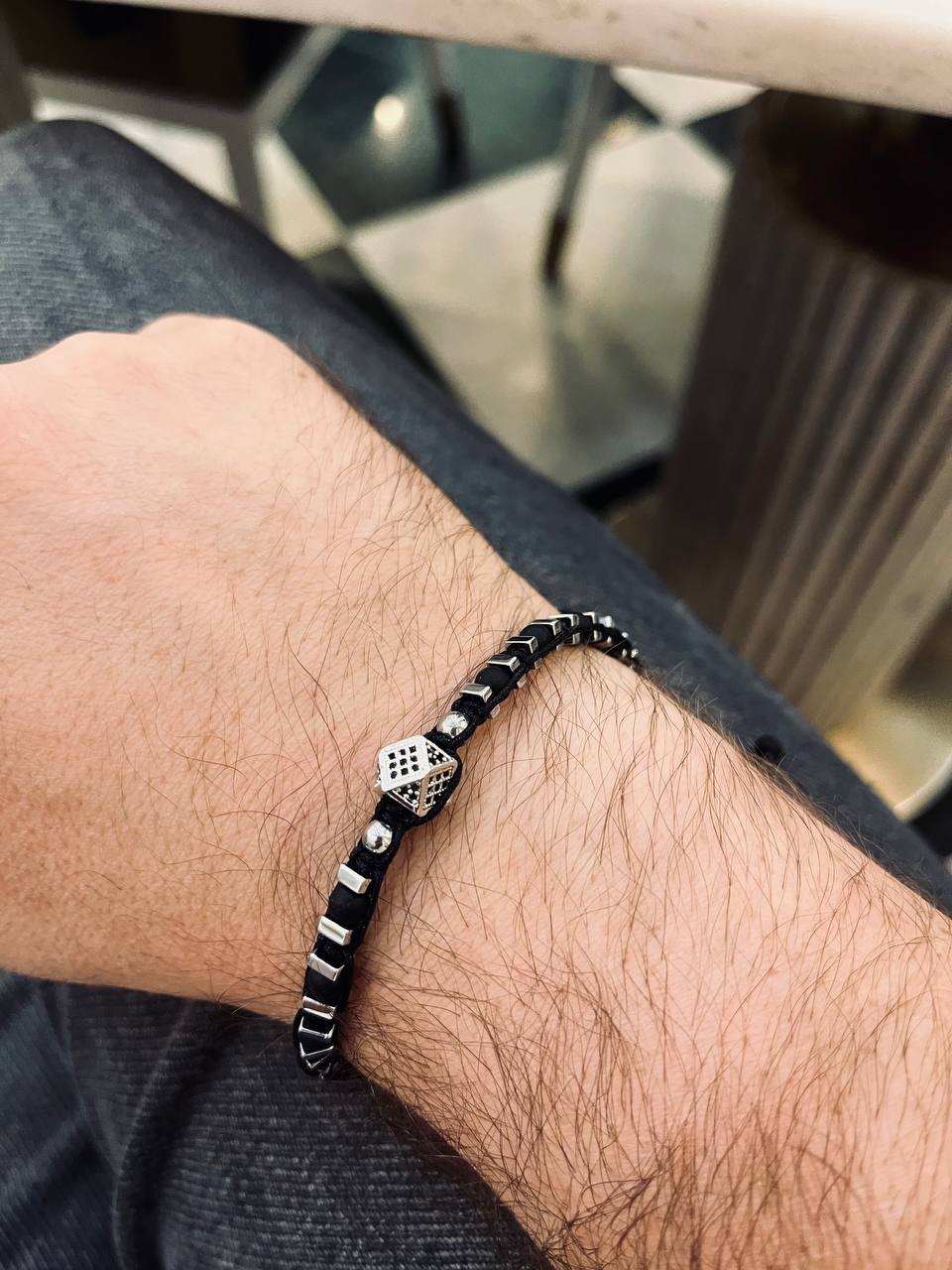 Faried Elegant Bracelet - Stainless Steel & Threads - Image 2