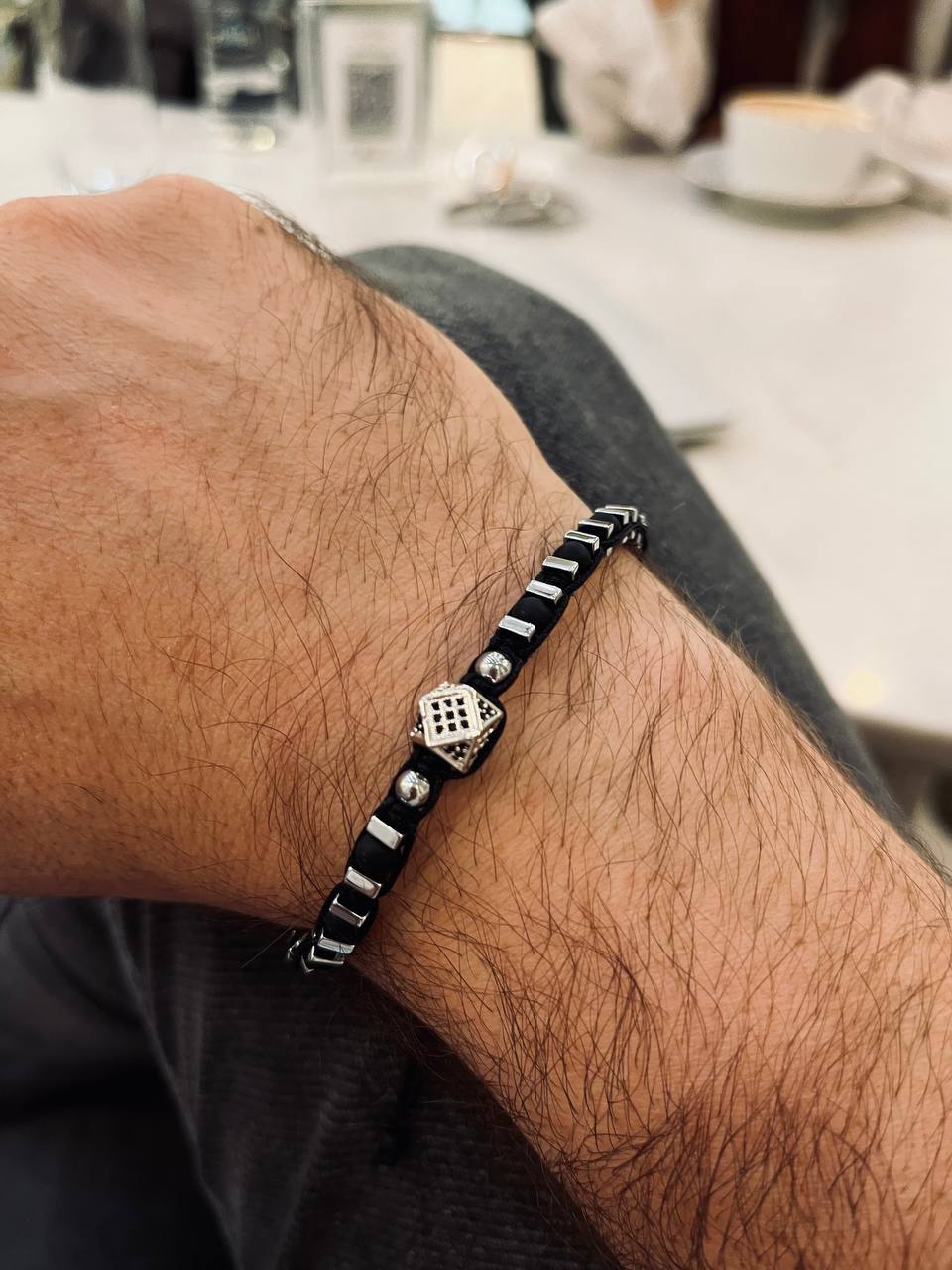 Faried Elegant Bracelet - Stainless Steel & Threads - Image 3
