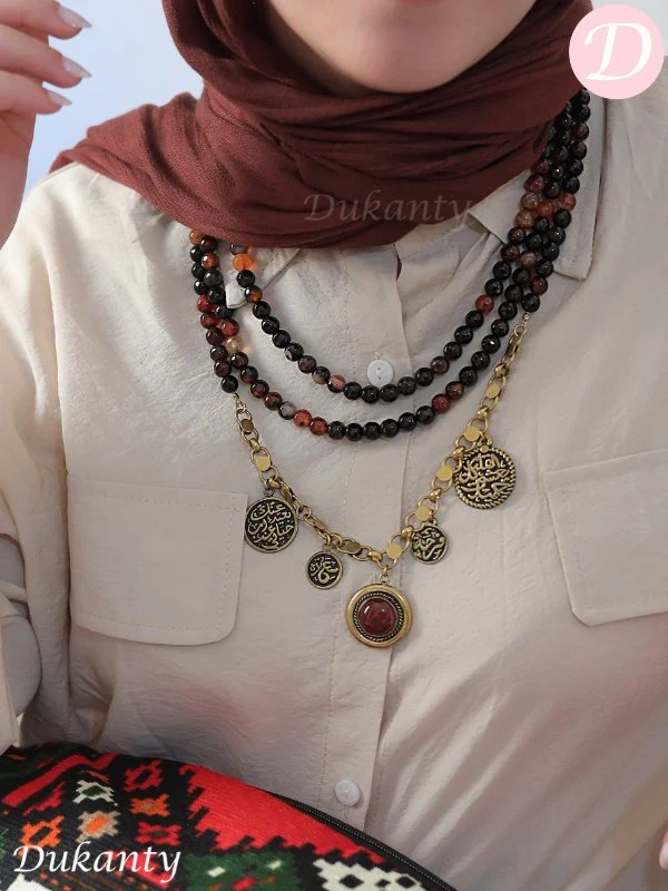 Faya Necklace - Agate Stones - Image 2