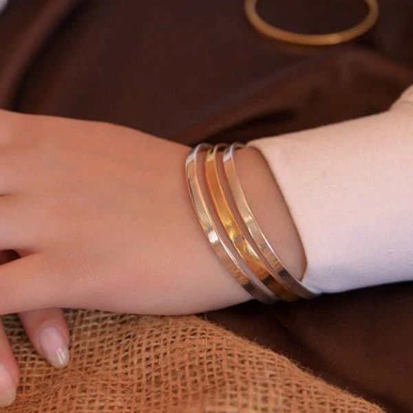 Delicate Anne Bracelets Set - Gold And Silver Plated - Image 3