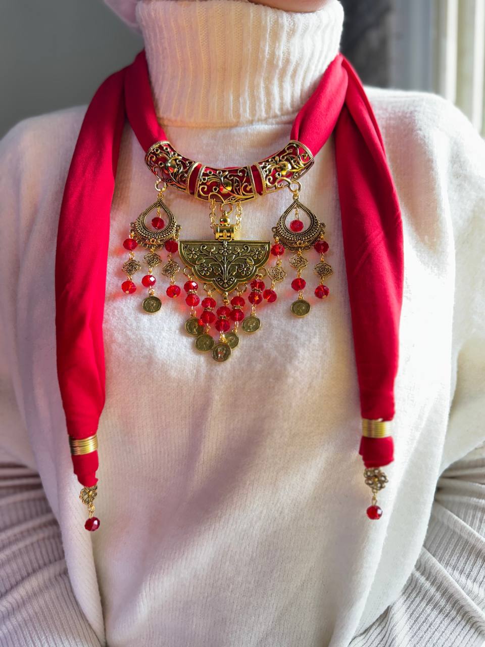 Gana Necklace Scarf - Cotton - Image 5