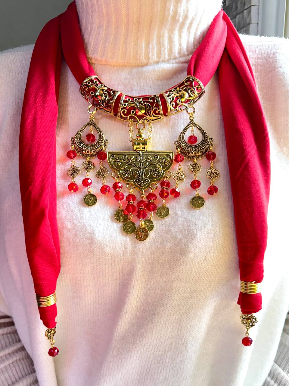 Gana Necklace Scarf - Cotton - Image 6