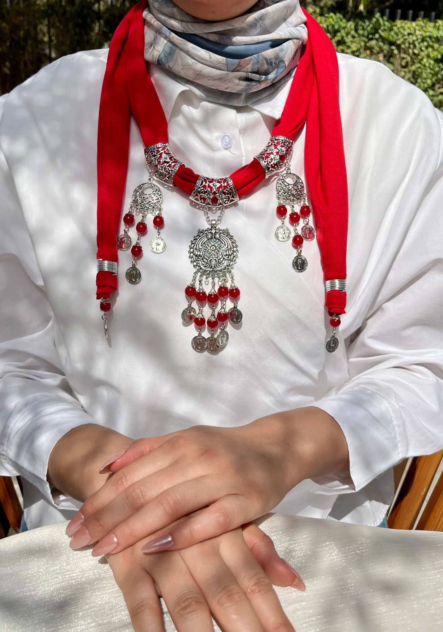 Ghalia Necklace Scarf - Cotton - Image 7