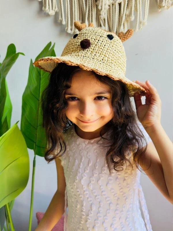Ghazala Handmade Kids Chapeau - Wicker - Image 3