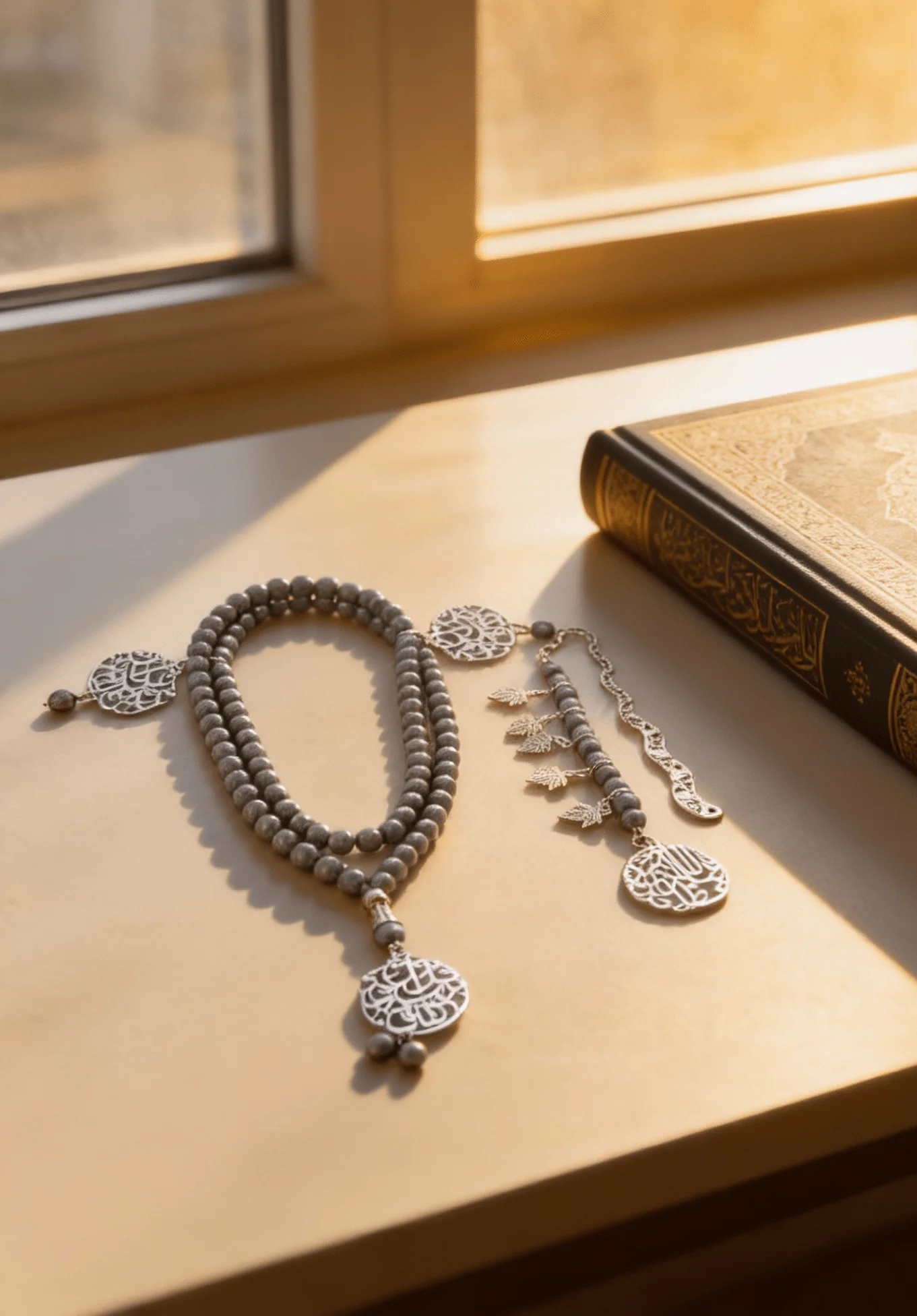 Grey Rosary with Book Separator - Mallorca Pearls - Image 2