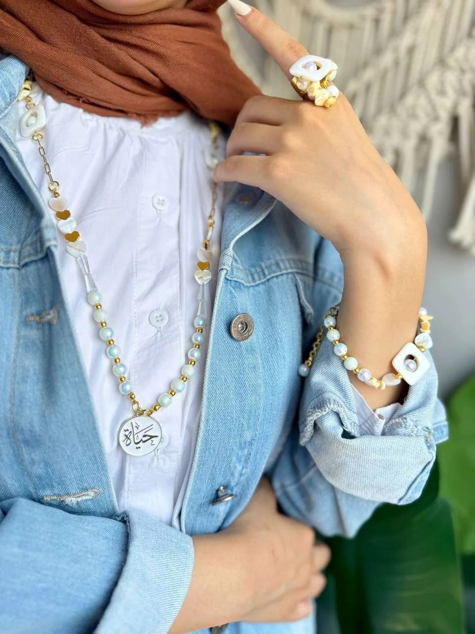 Hadeer Set - Pearl Stones - Image 3
