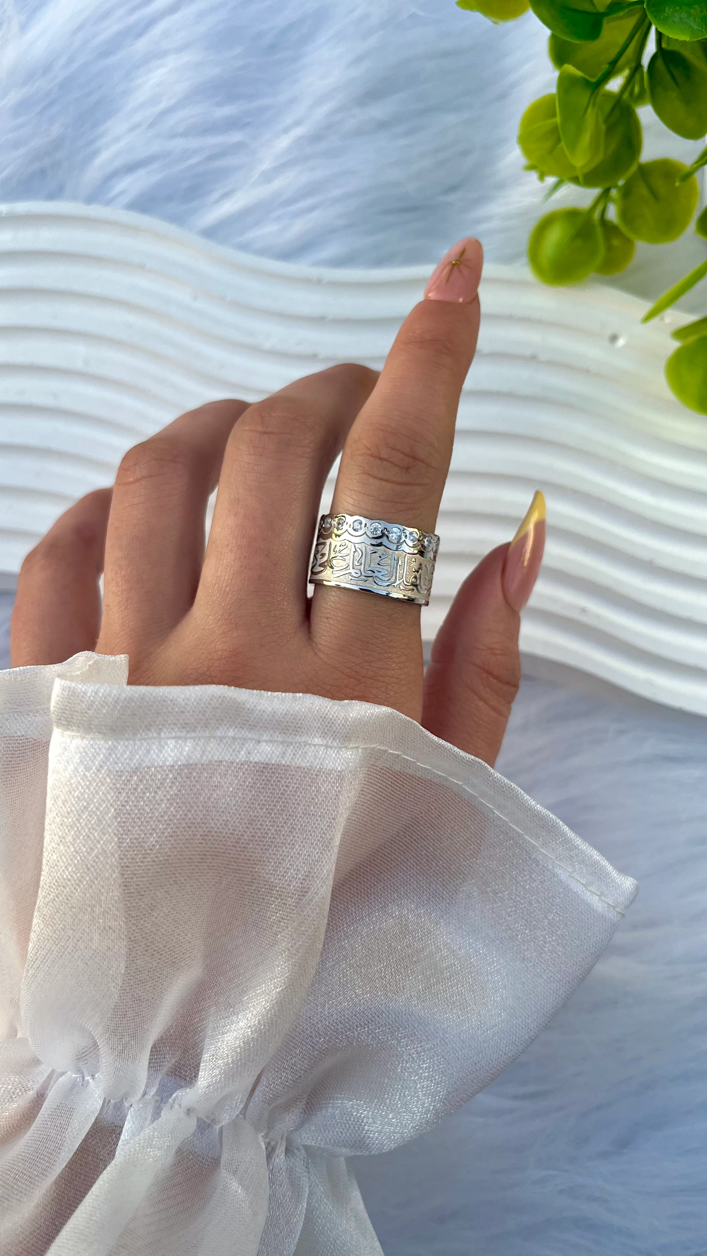 Luxurious Arabic ring - Silver Plated - Image 4