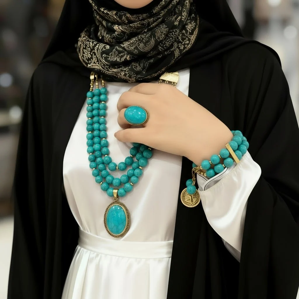 Tala Turquoise Necklace Set - Image 4
