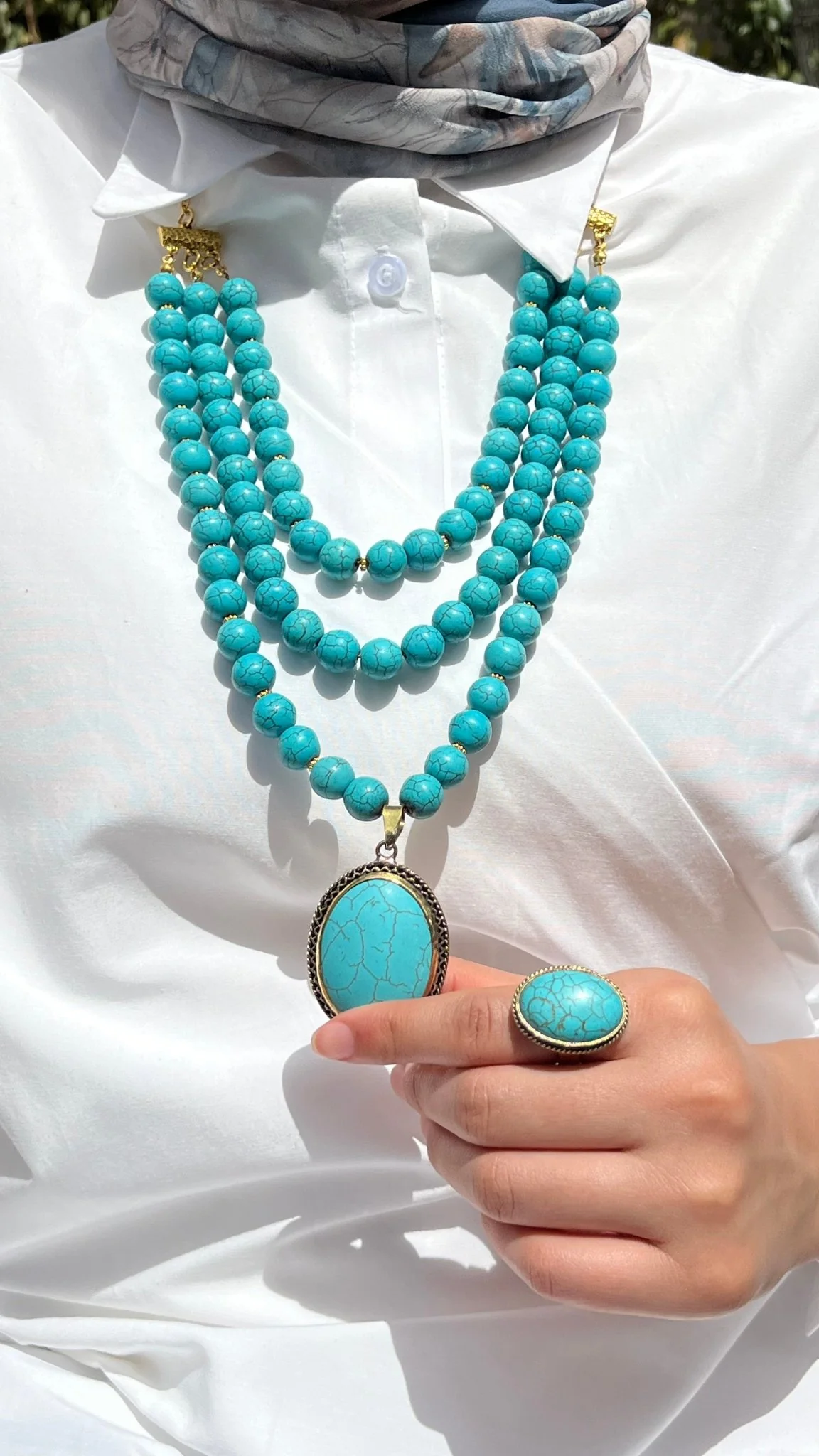 Tala Turquoise Necklace Set - Image 9