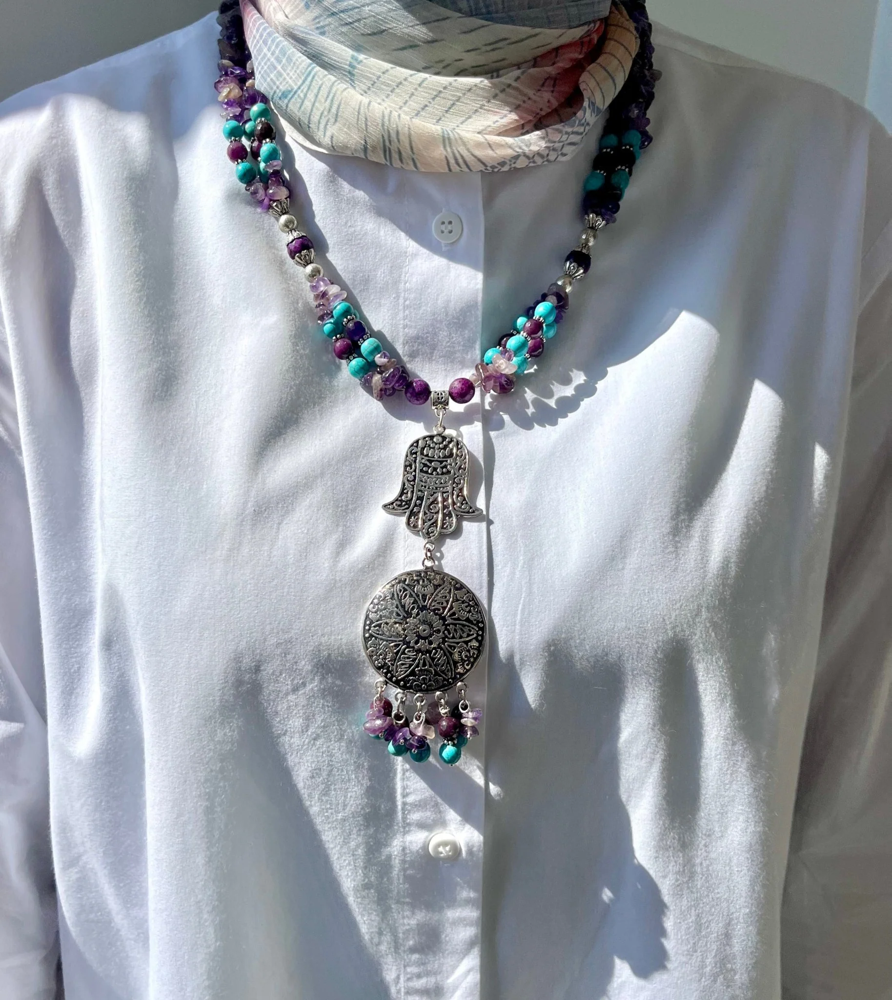 Hasnaa Necklace - Mixed Stones - Image 3