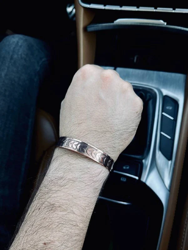 Hisham Elegant Bracelet - Red Pure Copper - Image 2