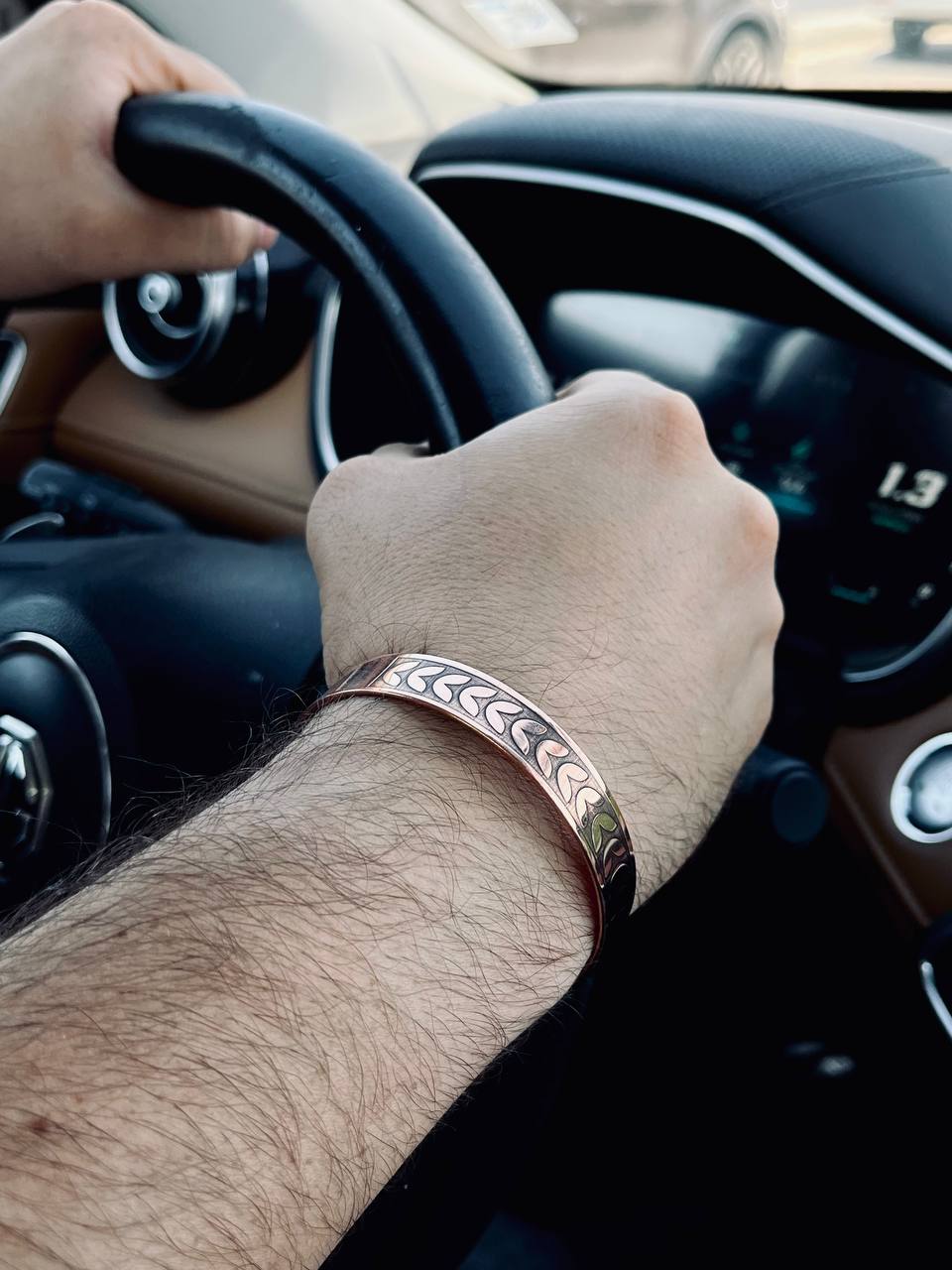 Hisham Elegant Bracelet - Red Pure Copper - Image 3