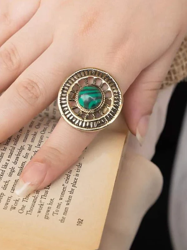 Wheel Agate Ring - Pure Copper - Image 2