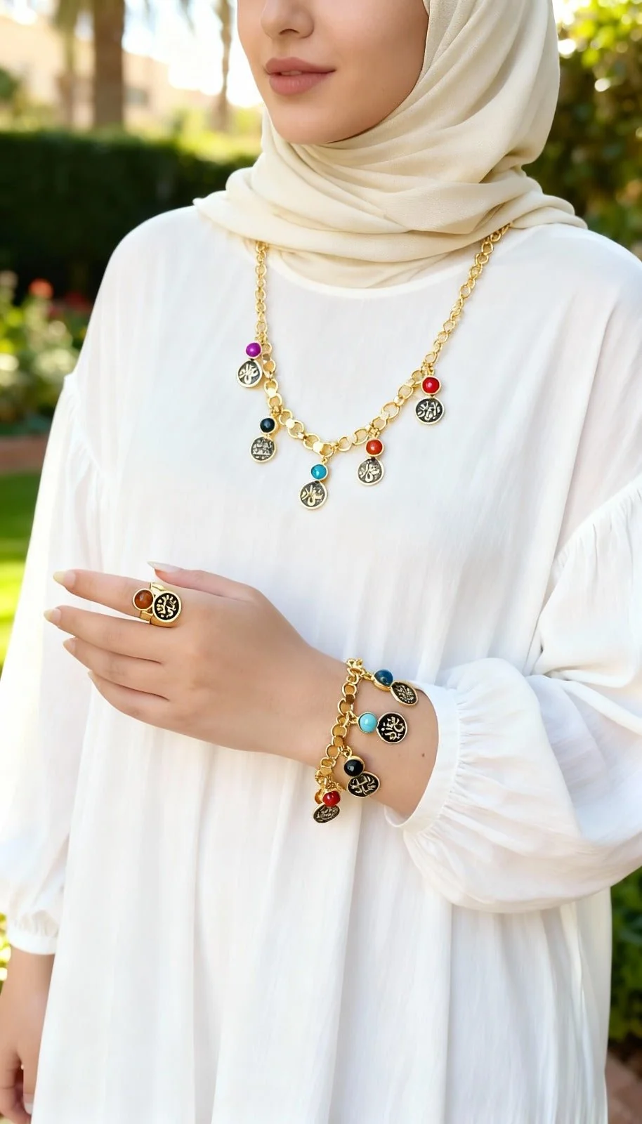 Hoda Set - Onyx And Turquoise Stone - Image 7
