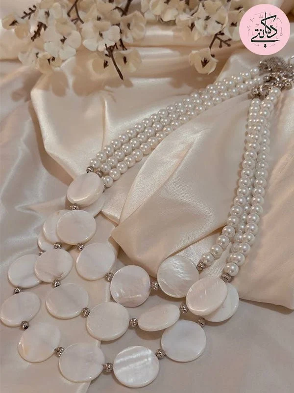 Isabella Delicate Necklace - Seashells and Spanish pearls Stones - Image 3