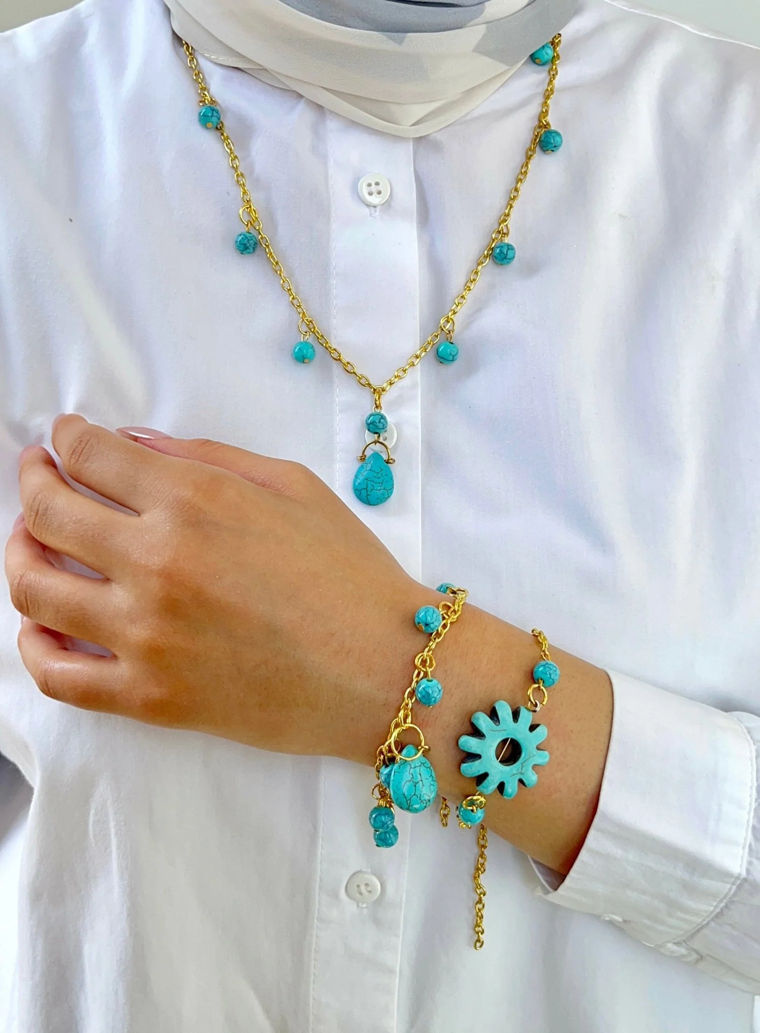 Jacy Elegant Set – Turquoise Stones - Image 4