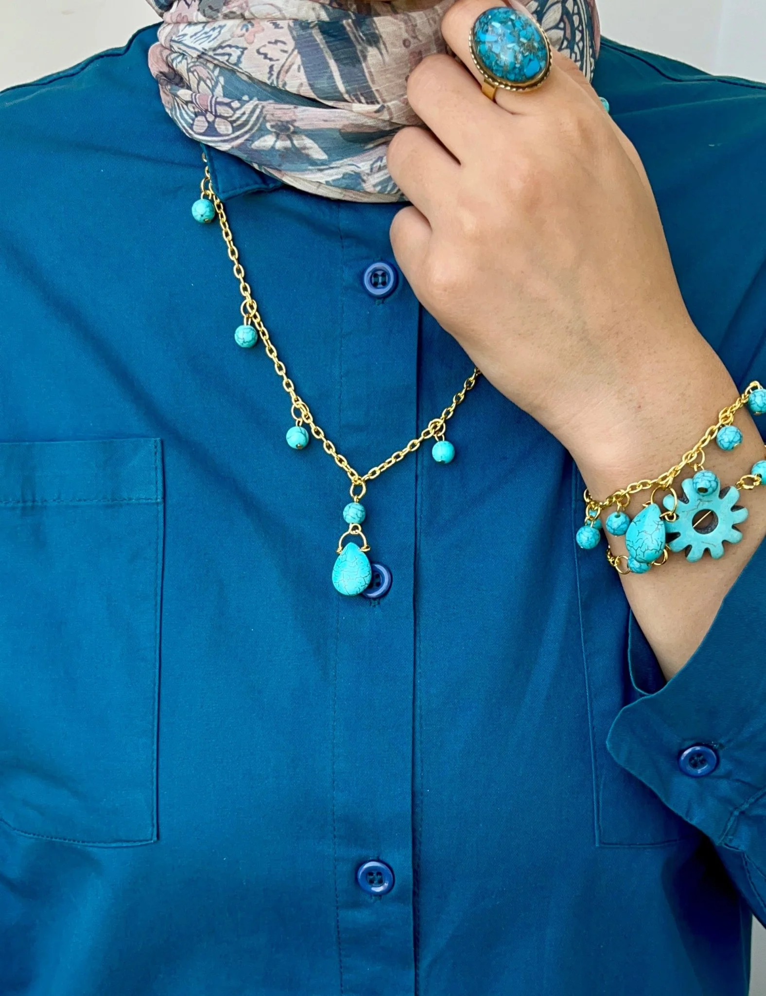 Jacy Elegant Set – Turquoise Stones - Image 7
