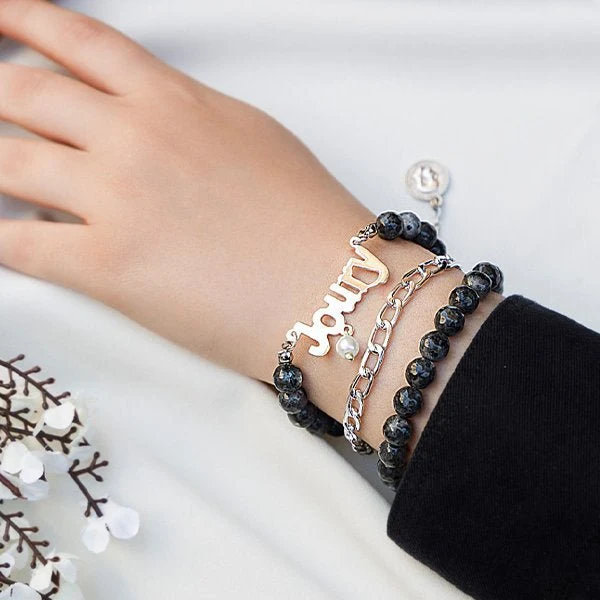 "Joury" Customized Delicate Set - Silver Plated - Image 2