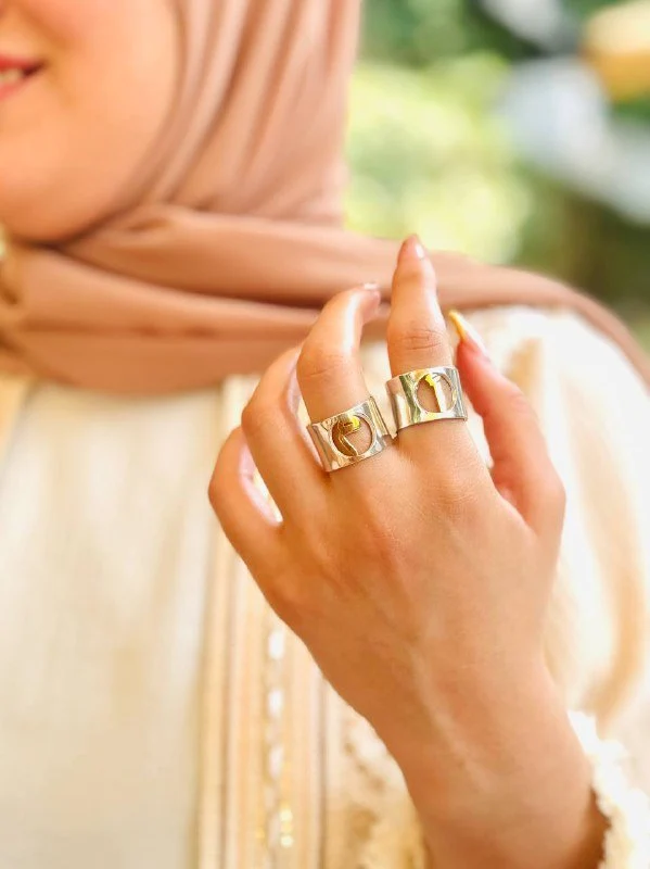 Just Your Letter Ring - Silver & Gold Plated - Image 3