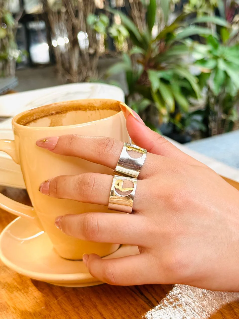 Just Your Letter Ring - Silver & Gold Plated - Image 4